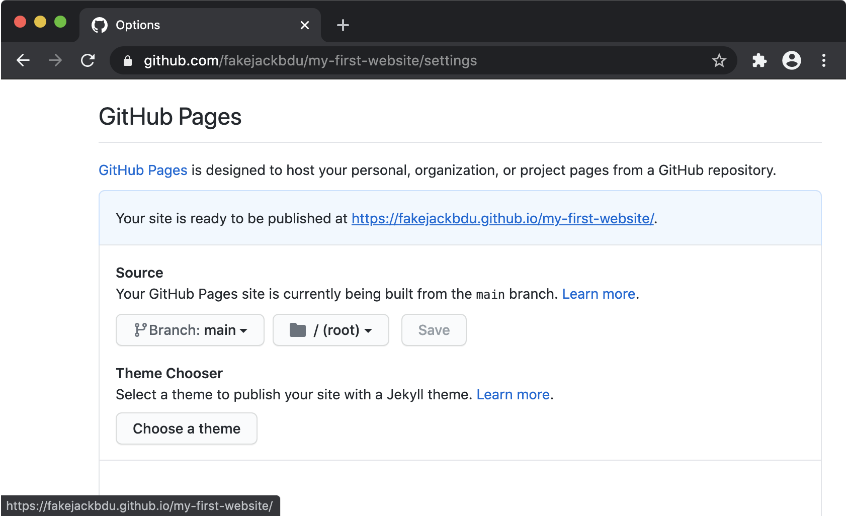 GitHub Pages - Ready to be published